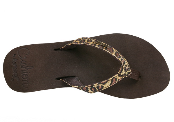 reef leopard flip flops