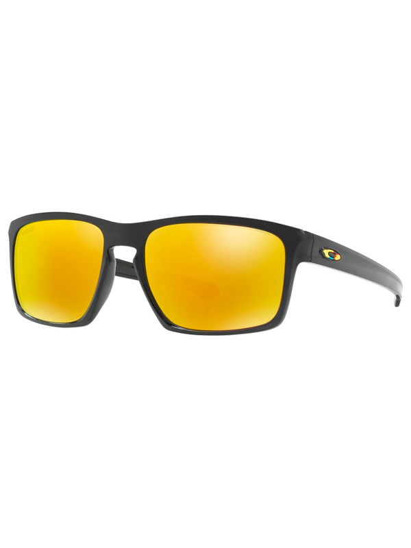 oakley sliver round polished black sunglasses