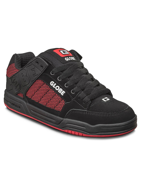 Globe Tilt Black/Red/Knit men's shoes 