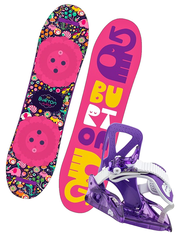 Burton CHICKLET children's snowboard set / Swis-Shop.com