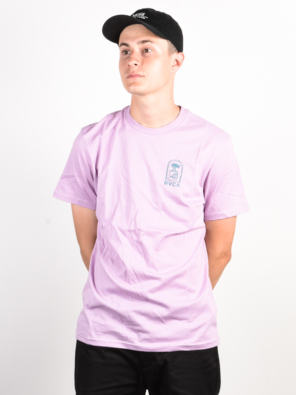 Lavender RVCA Bad Palms T-Shirt
