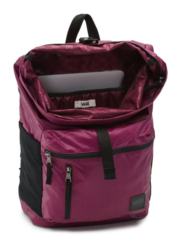 vans maroon fabric backpack