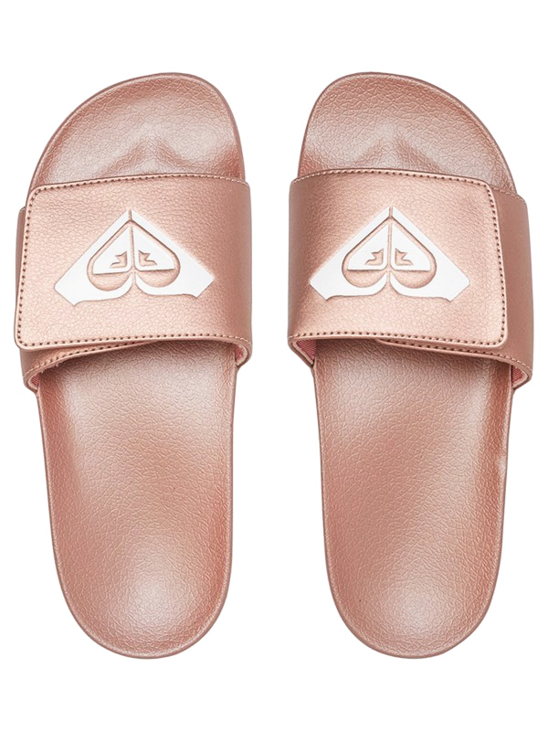 roxy rose gold flip flops