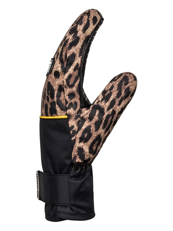 leopard print ski mittens