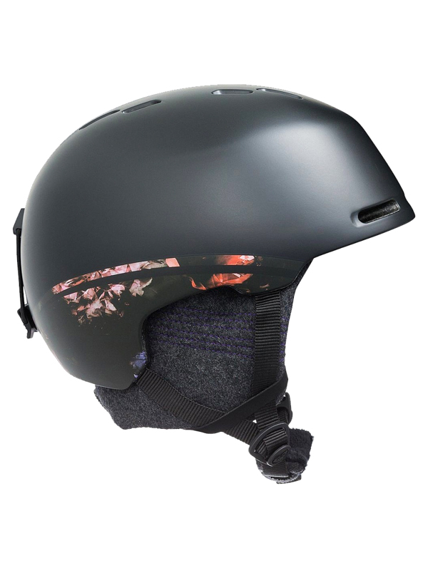 Roxy KASHMIR TRUE BLACK BLOOMING PARTY women's snowboard helmet Swis-Shop .com